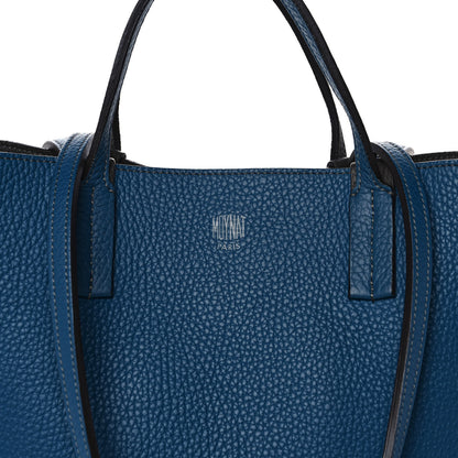 Moynat Taurillon Blush Calfskin Quattro Reversible Tote TPM Blue Zinc 9 of 15