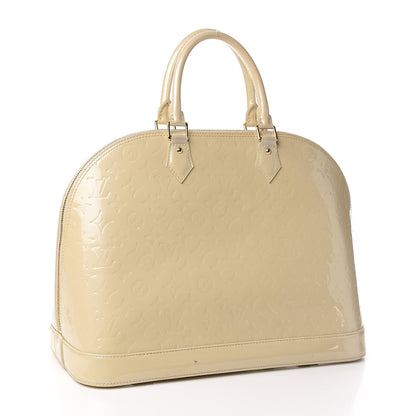 Louis Vuitton Vernis Alma GM Blanc Corail 3 of 22