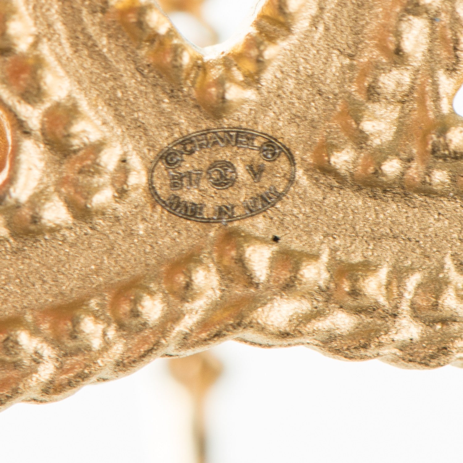Chanel CC Drop Earrings Matte Gold 5 of 5