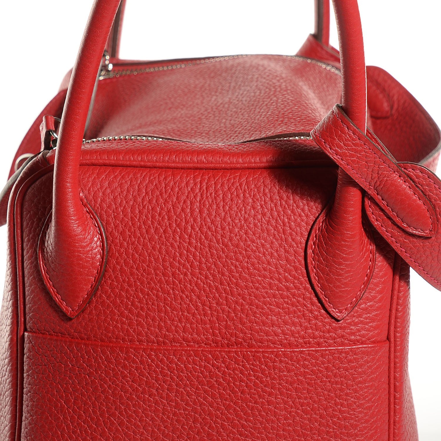Hermes Taurillon Clemence Lindy 30 Rouge Casaque 4 of 15