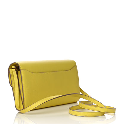 Hermes Evercolor Constance Wallet To Go Lime 3 of 10