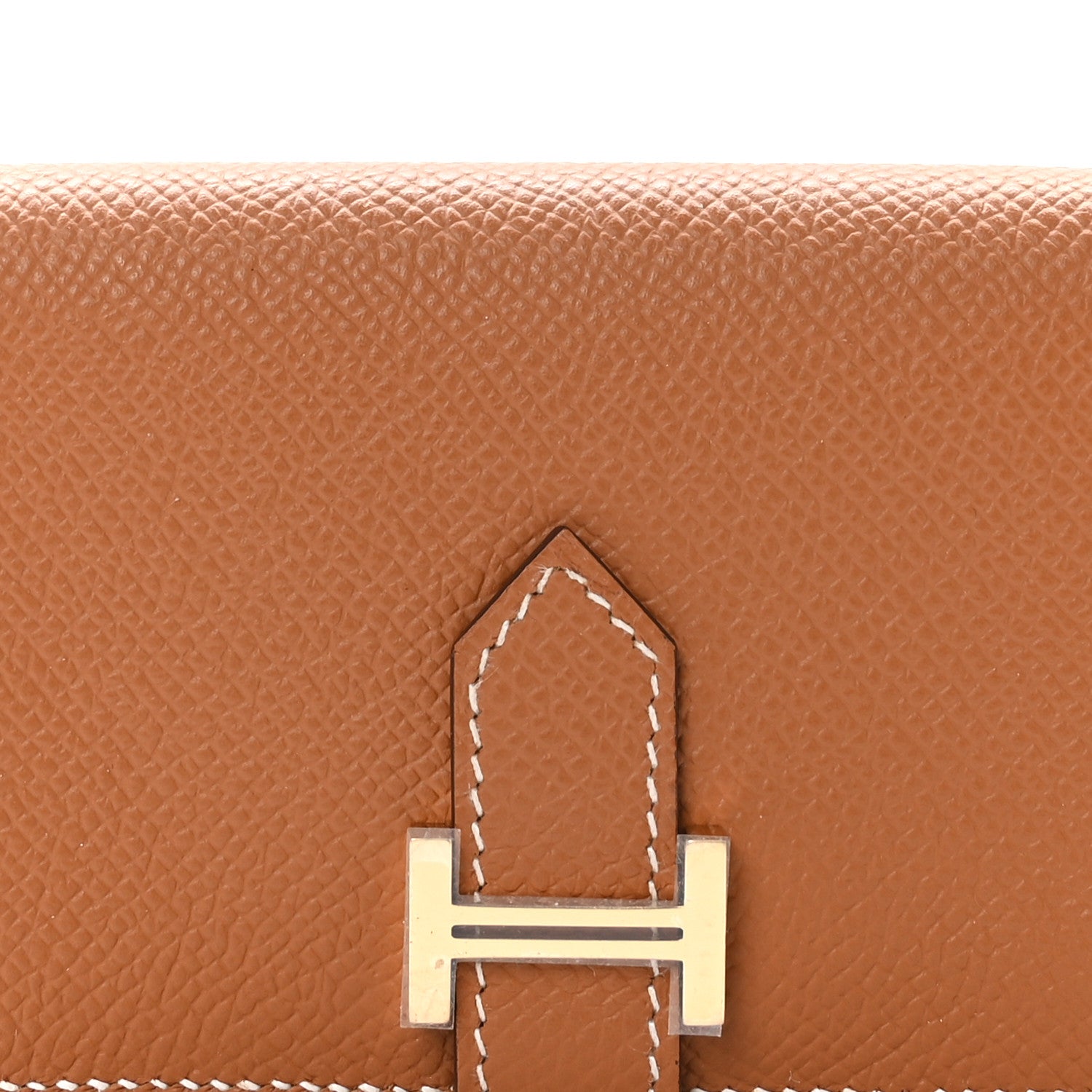 Hermes Epsom Bearn Card Holder Wallet Gold 10 of 11