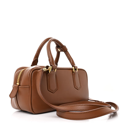 Miu Miu Calfskin Arcadie Top Handle Bag Cognac 3 of 12