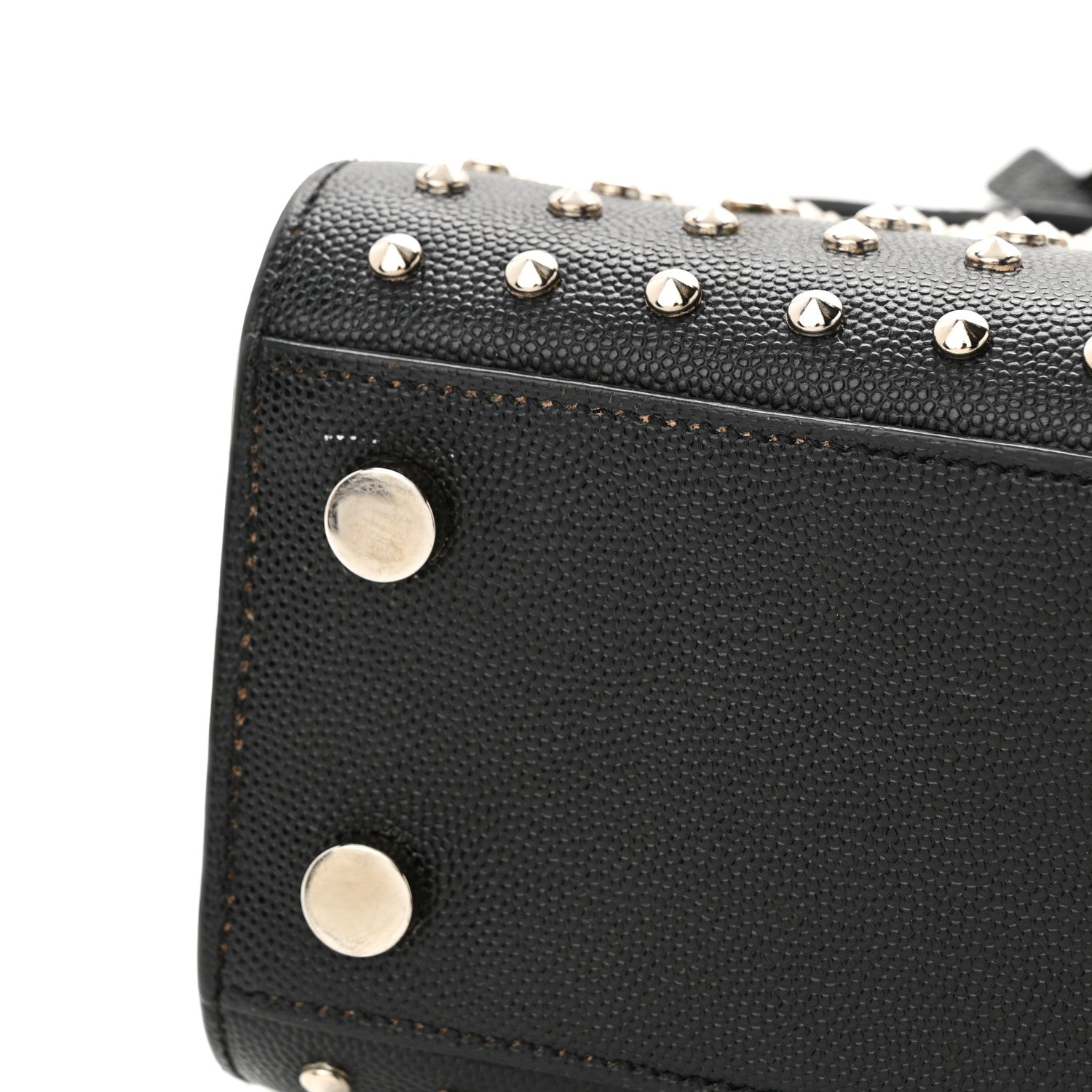 Saint Laurent SAINT LAURENT Calfskin Studded Nano Sac De Jour Black 18 of 18