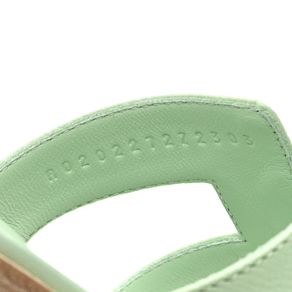 Hermes Epsom Oran Sandals 38 Vert Jade 8 of 9