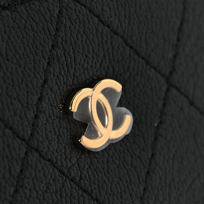 Chanel Goatskin Stitched Top Handle Slim Vanity With Chain Black 10 of 11