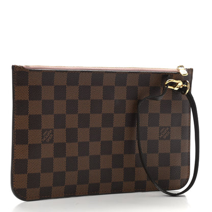 Louis Vuitton Damier Ebene Neverfull MM GM Pochette Rose Ballerine 3 of 8