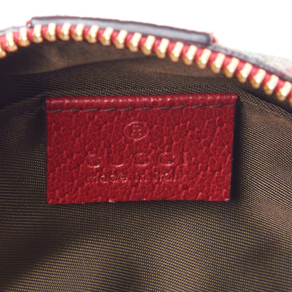 Gucci Soft GG Supreme Monogram Flora Calfskin Small Ophidia Cosmetic Case Beige Ebony Multicolor Rosso 9 of 11
