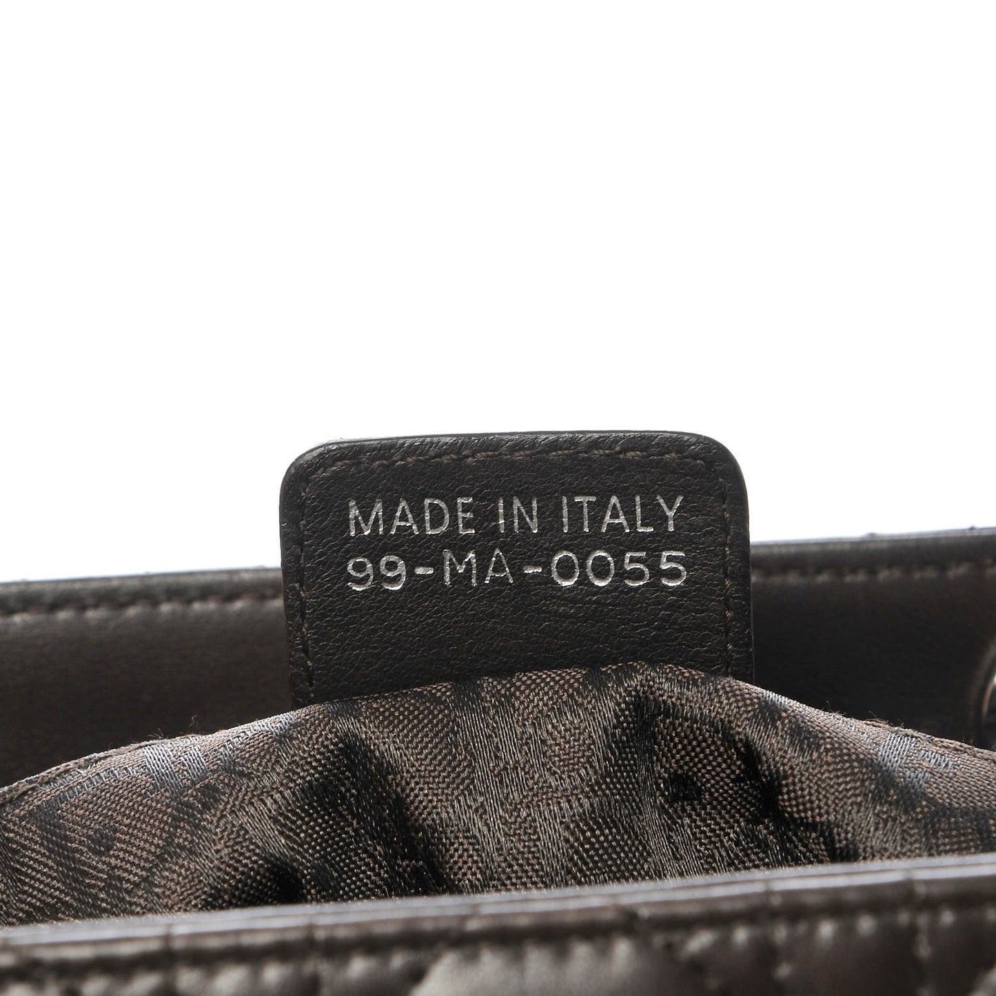 Lambskin Cannage Large Lady Dior Dark Brown