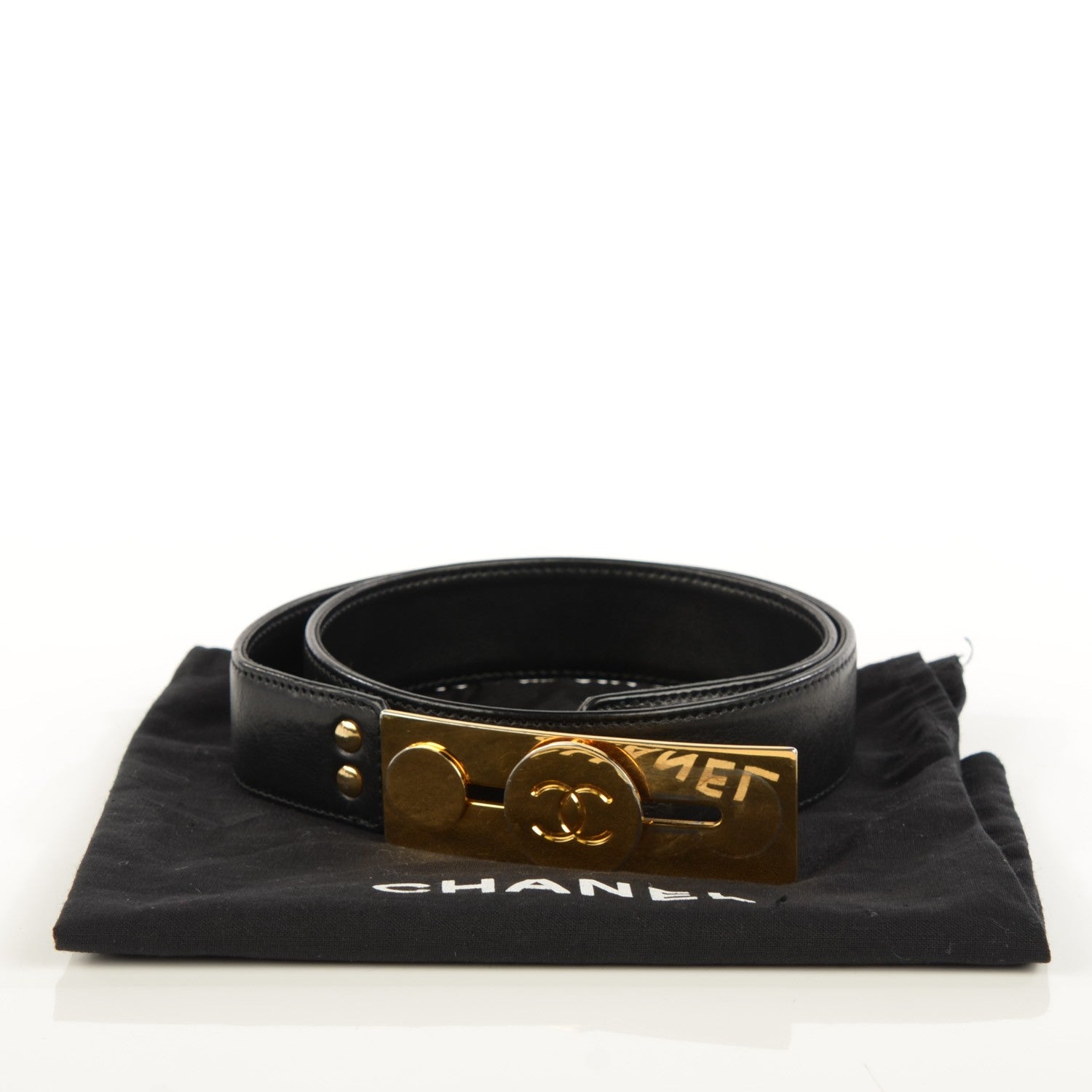 Chanel Lambskin CC Belt 80 32 Black 4 of 7