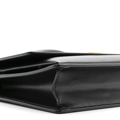 Saint Laurent Smooth Calfskin Medium Monogram Sunset Satchel Black 8 of 10