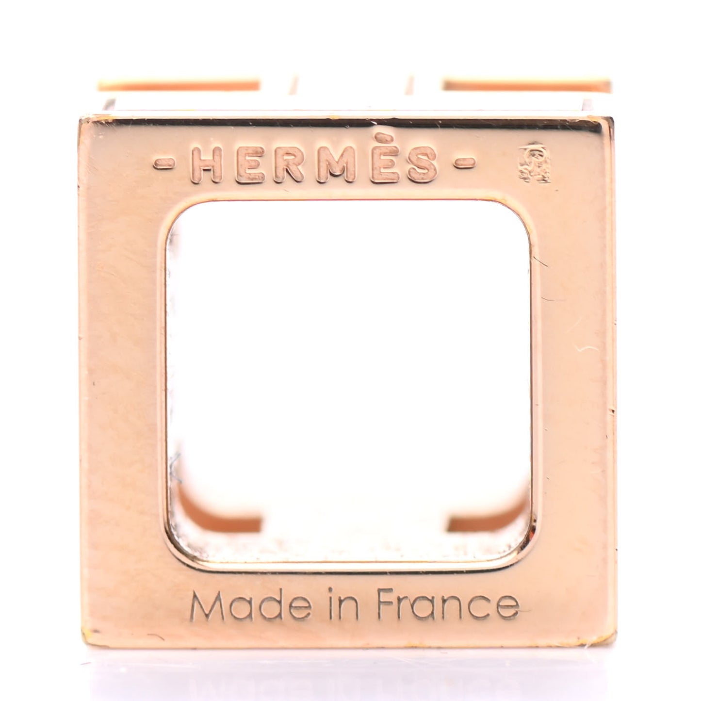 Rose Gold Lacquered Cage d'H Pendant White