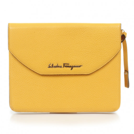 FASHIONPHILE SALVATOREFERRAGAMOLeatheriPadCaseMandarin 1 of 8