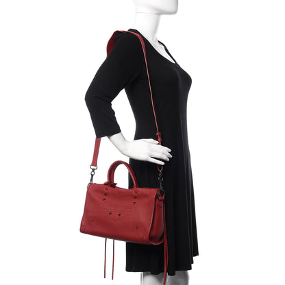 Balenciaga Veau Soyeux Perforated Blackout Hardware S City Rouge Groseille 2 of 12