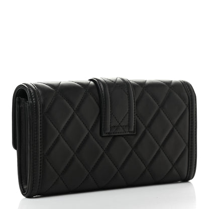 Chanel Lambskin Quilted Elegant CC Long Wallet Black 3 of 8