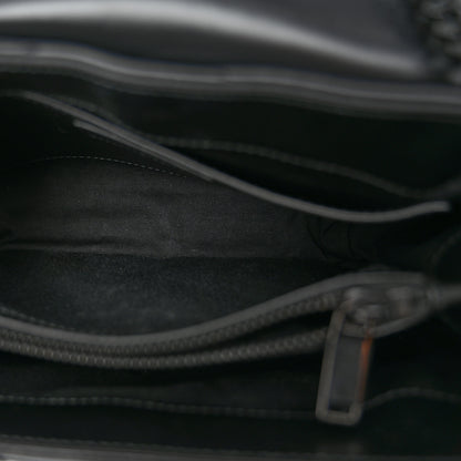 Saint Laurent Calfskin Y Quilted Monogram Monochrome Small Loulou Chain Satchel Black 5 of 12