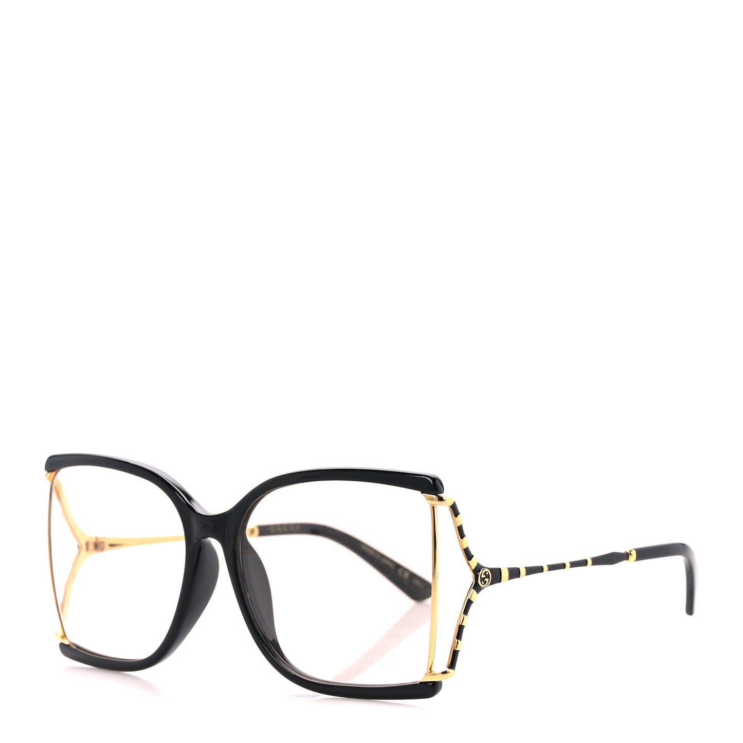 Acetate Metal Square Glasses GG0592SK Black