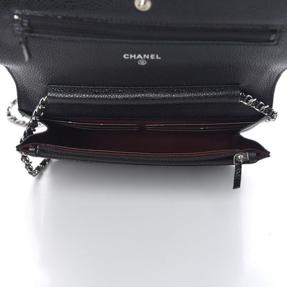 Chanel Caviar Quilted Wallet On Chain WOC Black 5 of 12