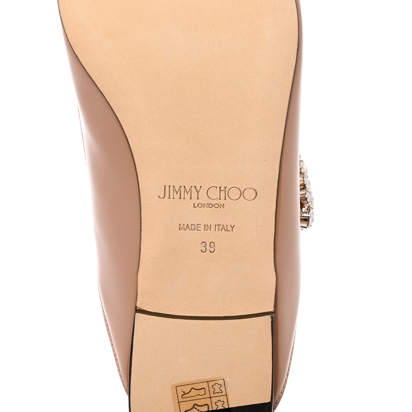 Patent Crystal Bing Mule Flats 39 Ballet Pink