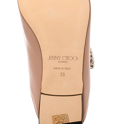 Jimmy Choo Patent Crystal Bing Mule Flats 39 Ballet Pink 7 of 10