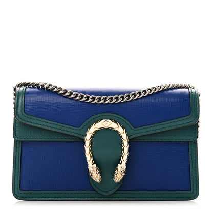 Gucci Azalea Calfskin Enamel Super Mini Dionysus Shoulder Bag Imperial Blue Pavone 1 of 9
