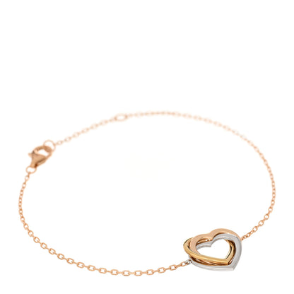 Cartier 18K Pink Yellow White Gold Trinity Heart Bracelet 1 of 3