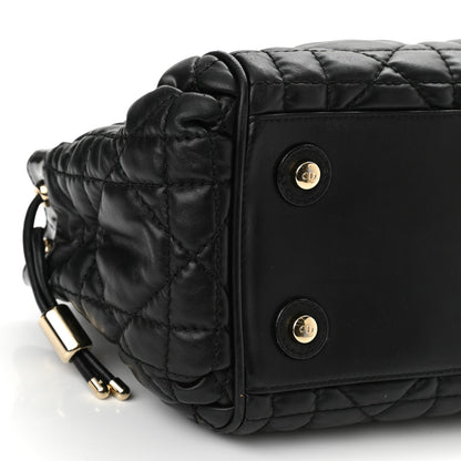 Christian Dior Lambskin Cannage 2 Dior Zip Top Satchel Black 9 of 9