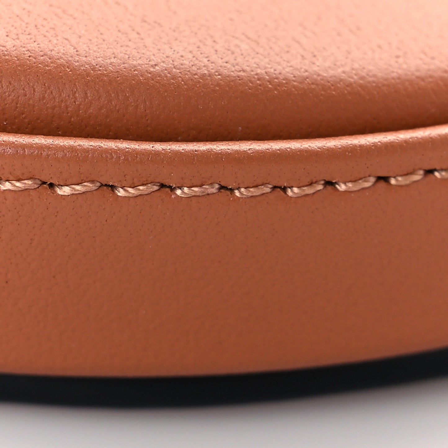 X SPIRITED AWAY Calfskin Mini Heel Pouch Tan