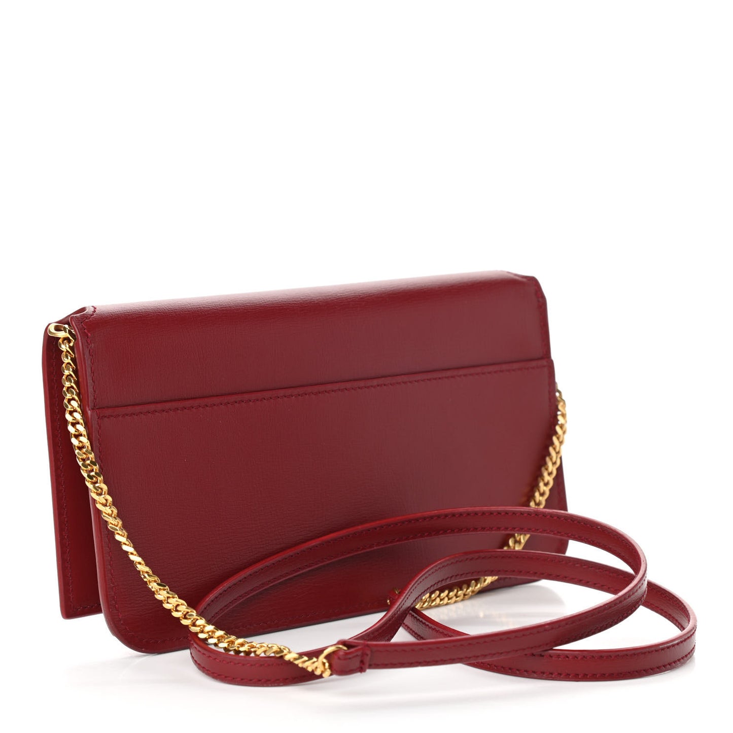 Smooth Calfskin Monogram Phone Holder Crossbody Opyum Red