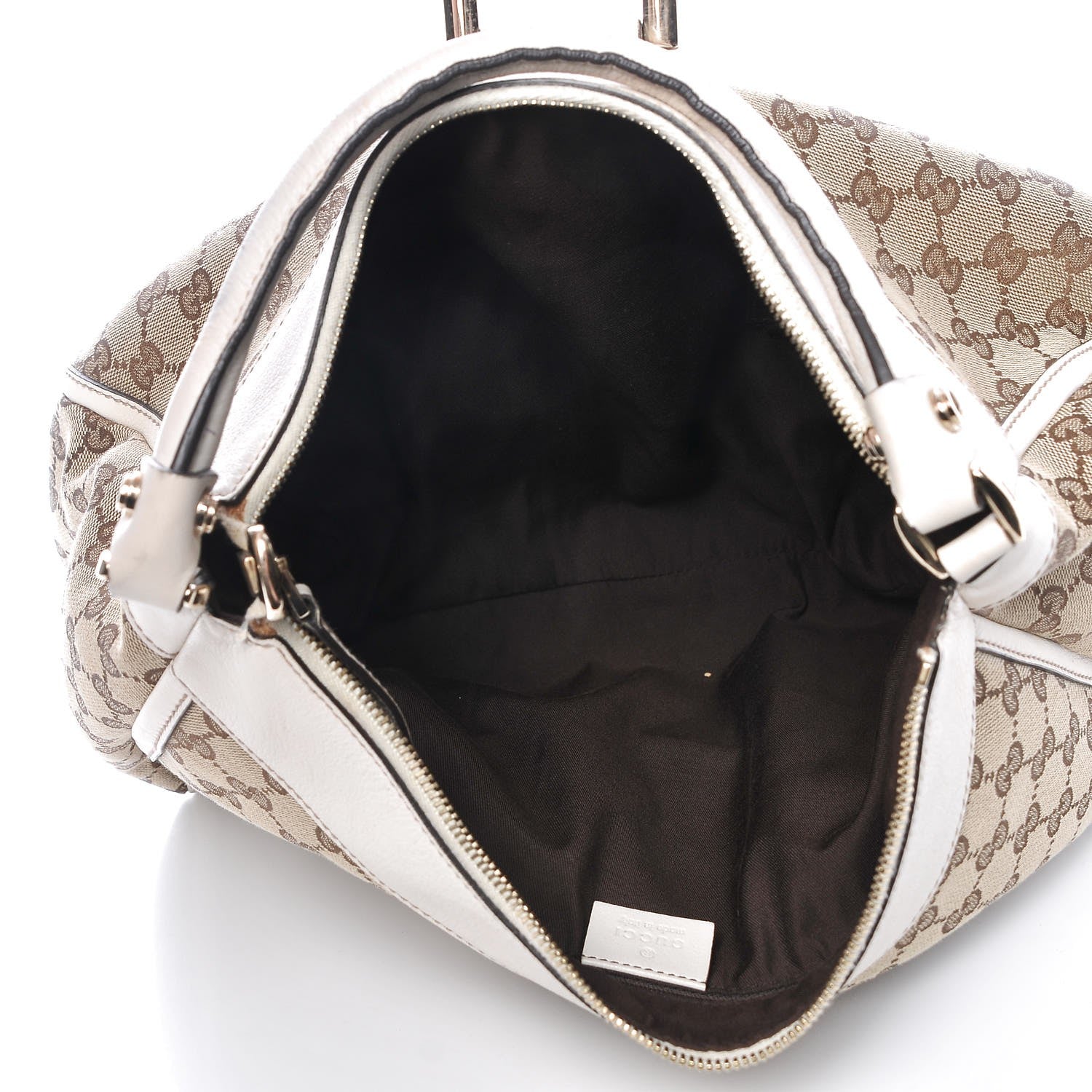 Gucci Monogram Large D Gold Ring Hobo Off White 5 of 16