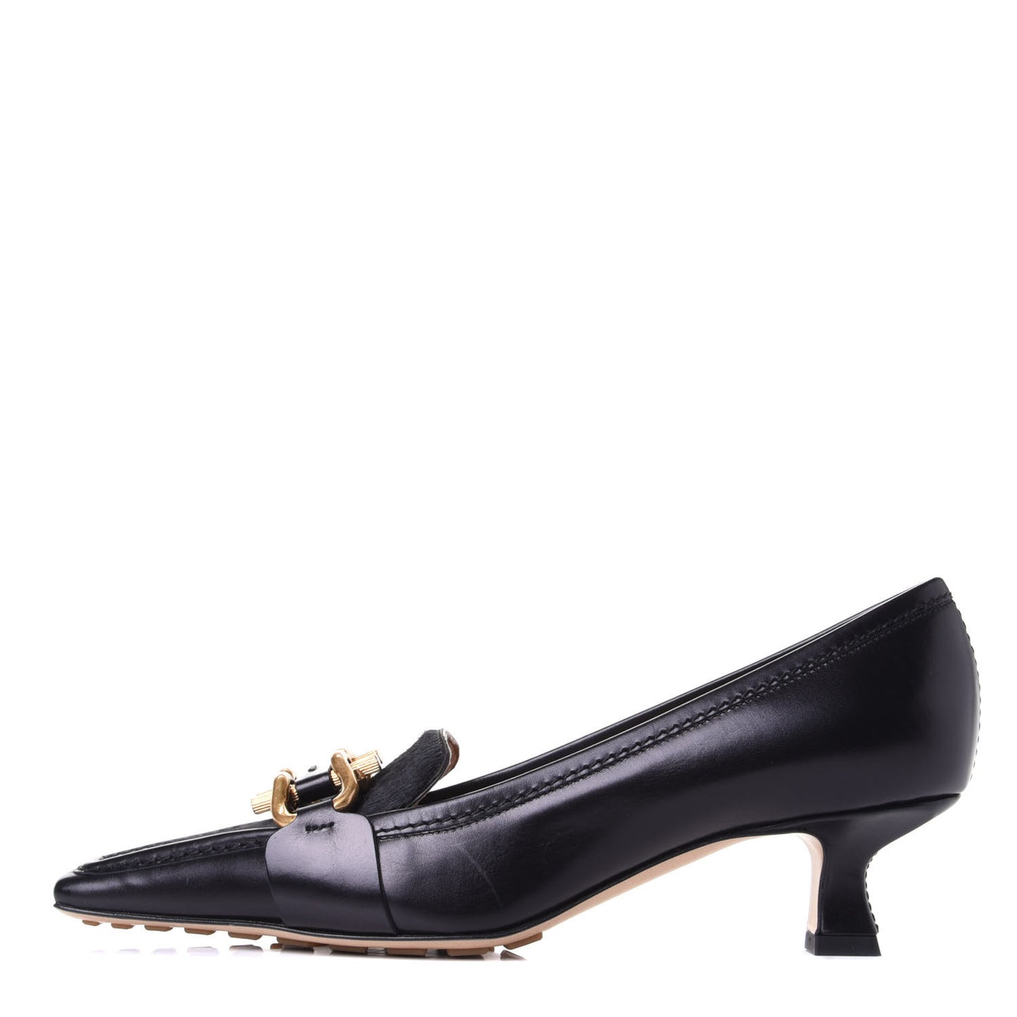 Nappa Calf Hair Madame Pumps 37 Black