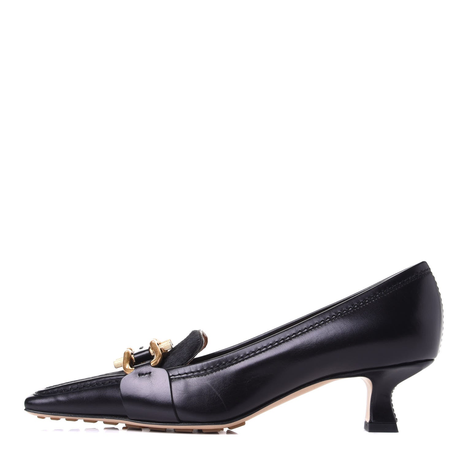 Bottega Veneta Nappa Calf Hair Madame Pumps 37 Black 1 of 10