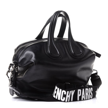 Givenchy Waxed Calfskin Medium Nightingale Logo Strap Black 3 of 10