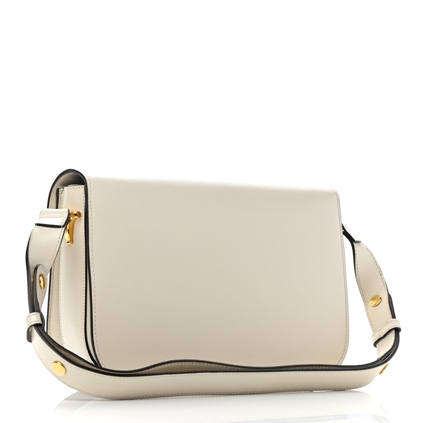 Azalea Calfskin Horsebit 1955 Shoulder Bag Mystic White