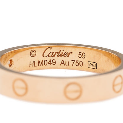 Cartier 18K Pink Gold Diamond 4mm LOVE Wedding Band Ring 59 8.75 4 of 4
