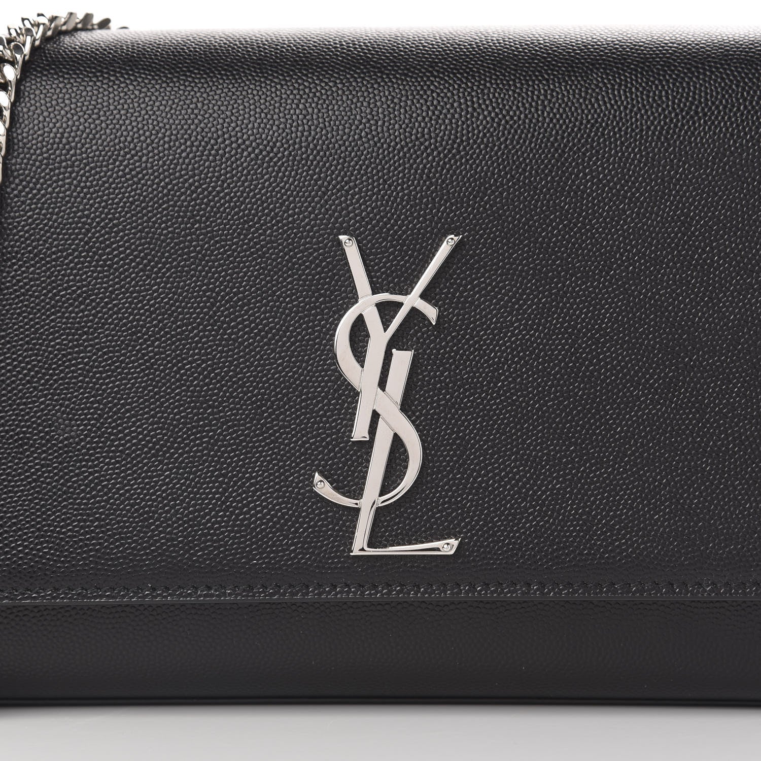 Saint Laurent Grain De Poudre Medium Classic Monogram Kate Satchel Black 10 of 10