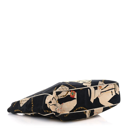 Chanel Canvas Print Tote Black Multi 3 of 13