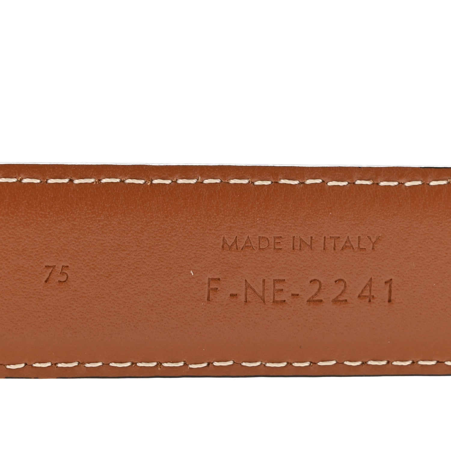 Celine Box Calfskin Medium 25mm Triomphe Belt 75 30 Tan 6 of 9