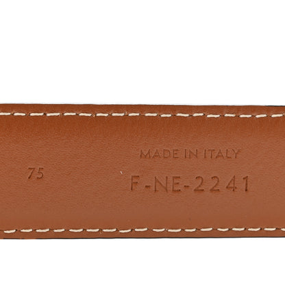 Celine Box Calfskin Medium 25mm Triomphe Belt 75 30 Tan 6 of 9