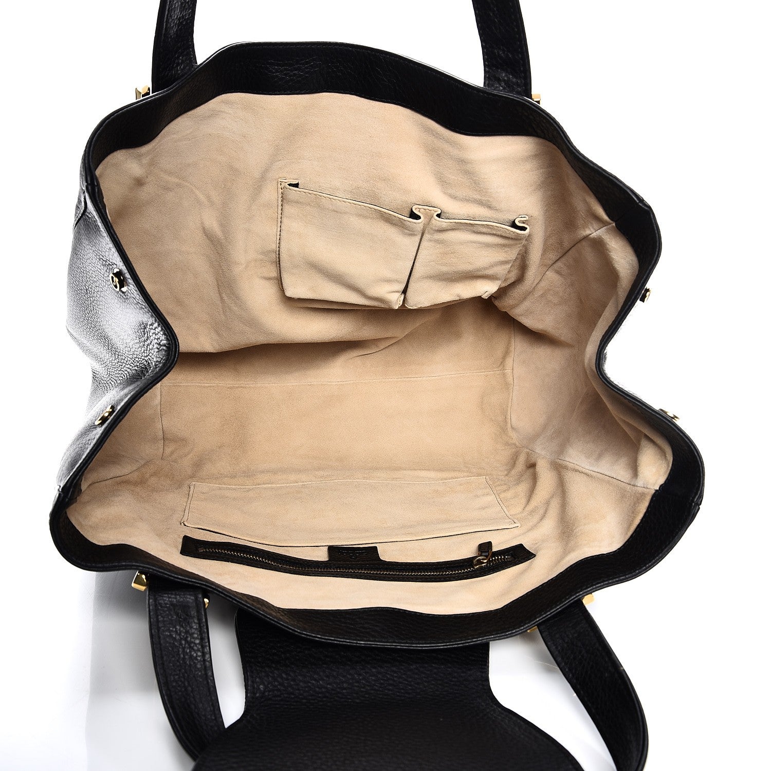 Gucci Pebbled Calfskin Medium 1973 Tote Black 5 of 21
