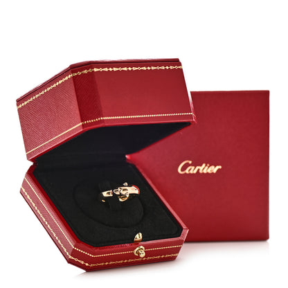 Cartier 18K Yellow Gold Tsavorite Onyx Panthere De Cartier Ring 56 7.75 5 of 5