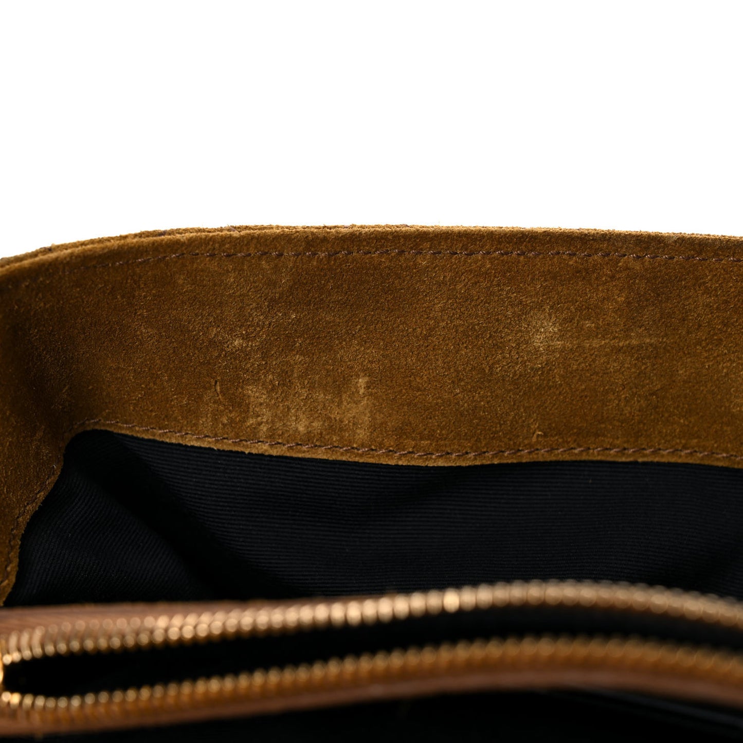 Suede Mixed Matelasse Tri-Quilt Large Monogram Envelope Satchel Brown