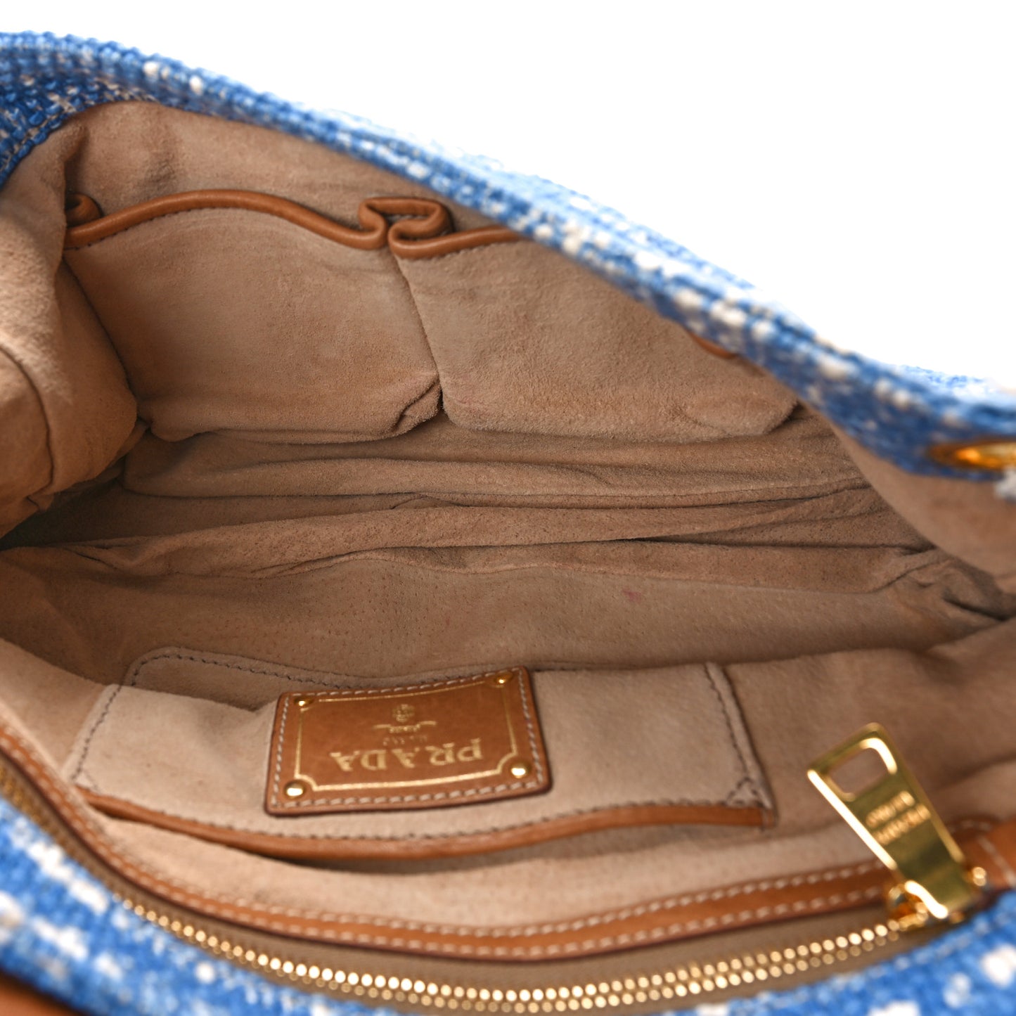 Tweed Medium Shoulder Bag Blue