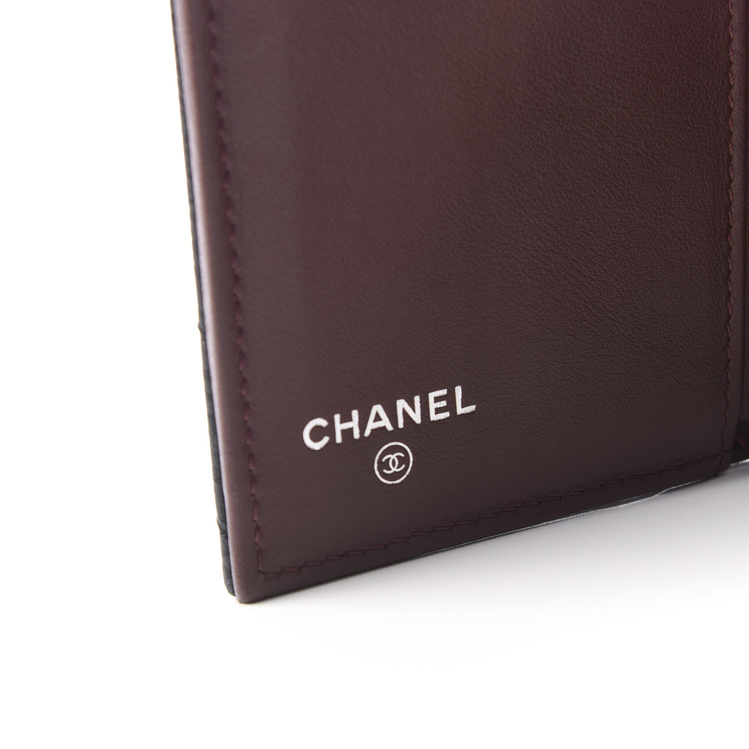 Chanel Caviar Chevron Quilted Compact Flap Wallet Black 7 of 10