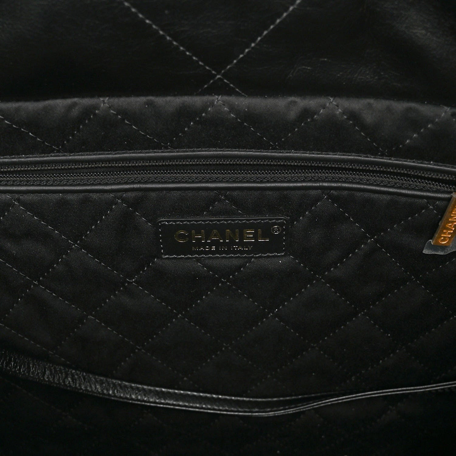 Chanel Shiny Calfskin Quilted Chanel 22 Black 6 of 9