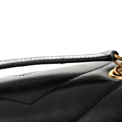 Saint Laurent Calfskin Y Quilted Monogram Small Loulou Chain Satchel Black 11 of 11