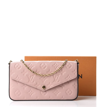 Louis Vuitton Empreinte Pochette Felicie Chain Wallet Rose Poudre 13 of 13