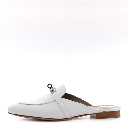 Hermes Calfskin Oz Mules 40 White 1 of 9