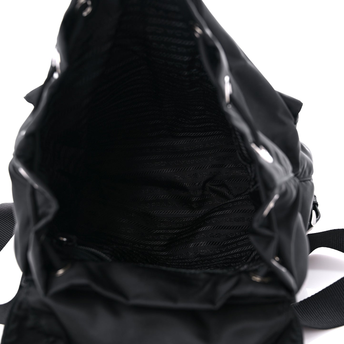 Tessuto Nylon Saffiano Small Backpack Black