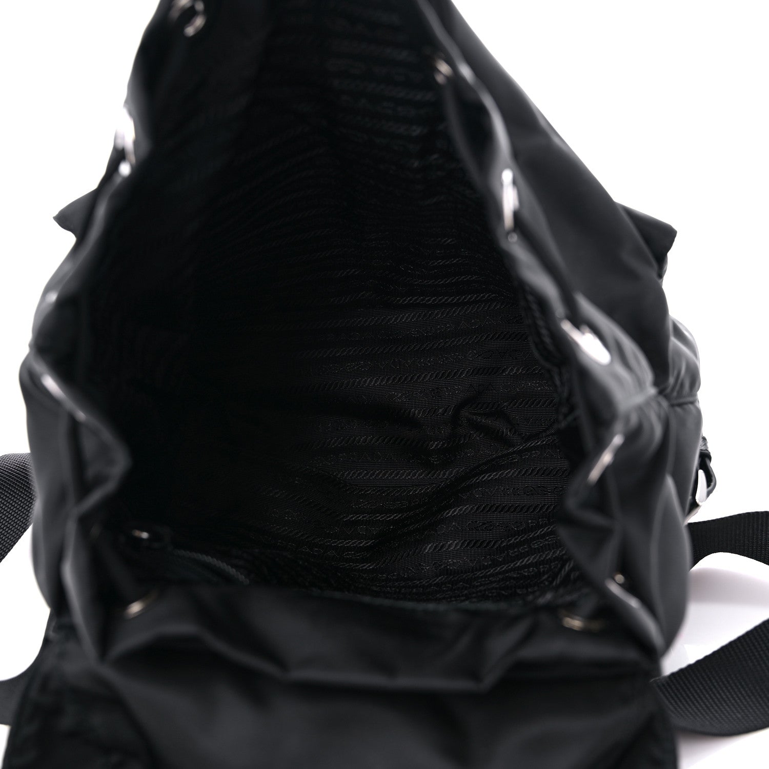 Prada Tessuto Nylon Saffiano Small Backpack Black 5 of 8